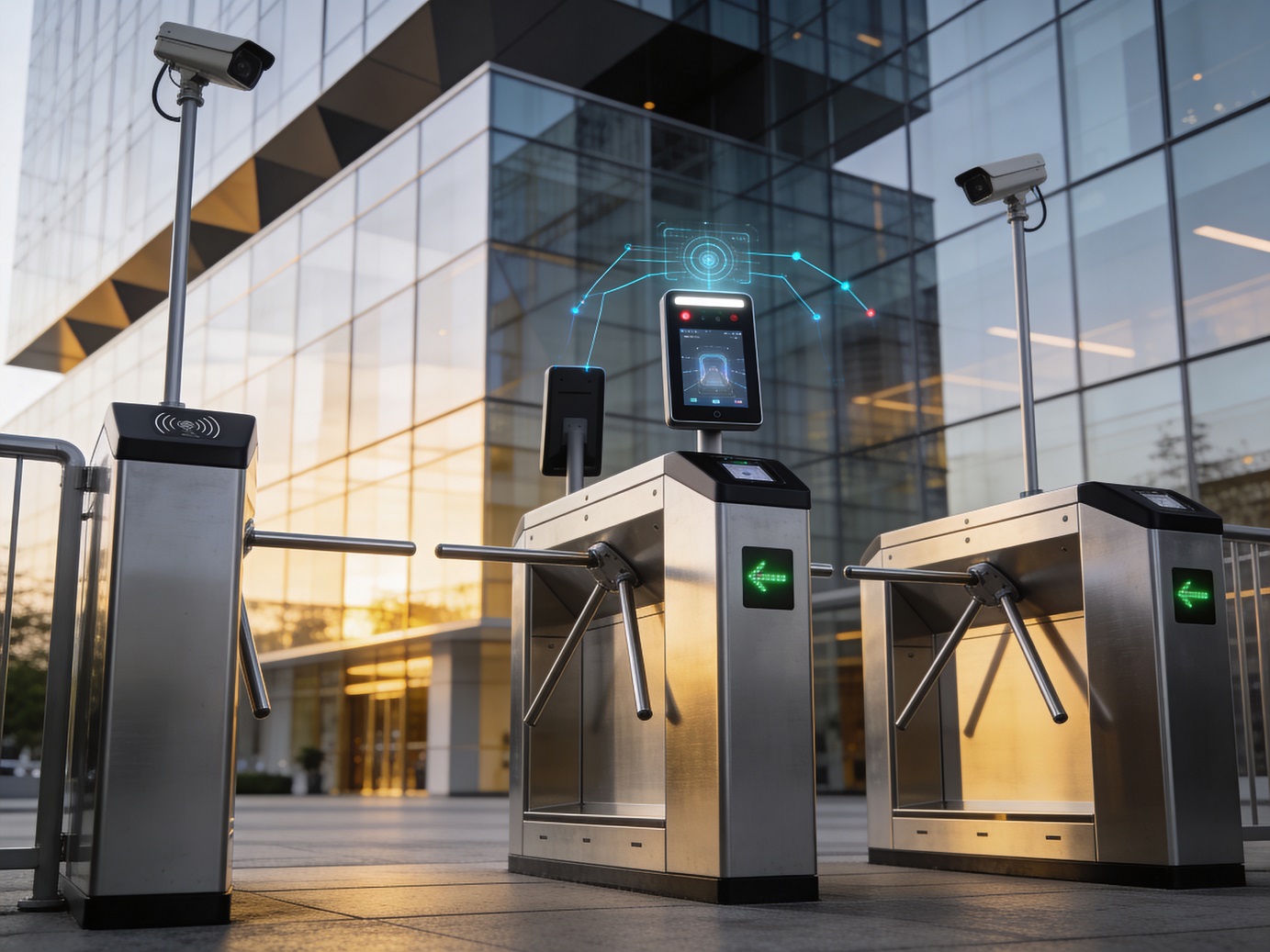 automatic barrier gate system business center entrance