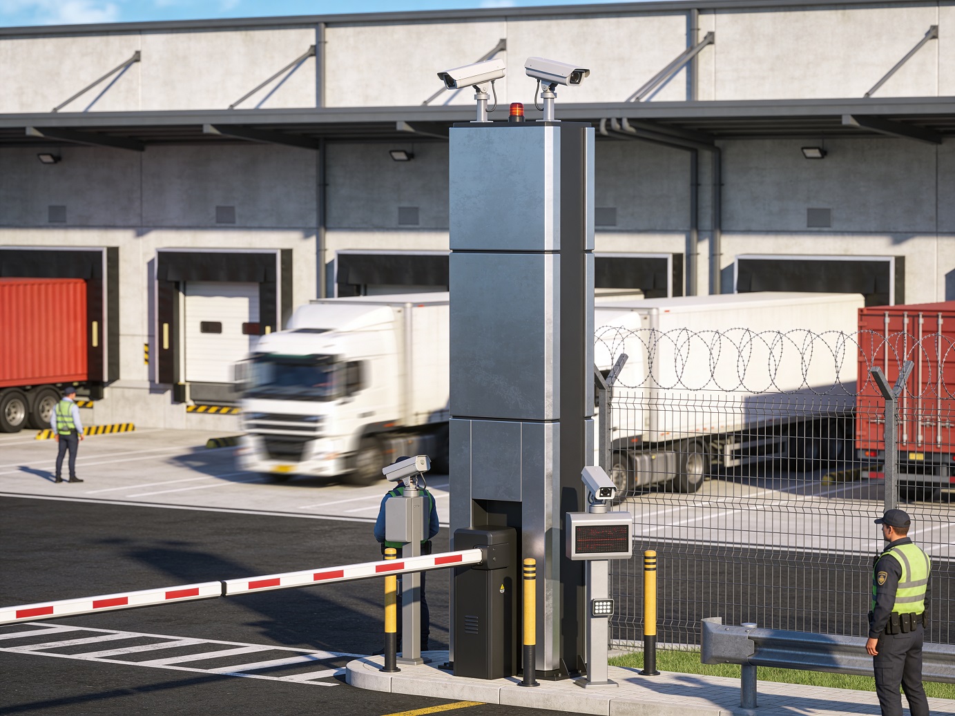 automatic barrier gate system business center entrance
