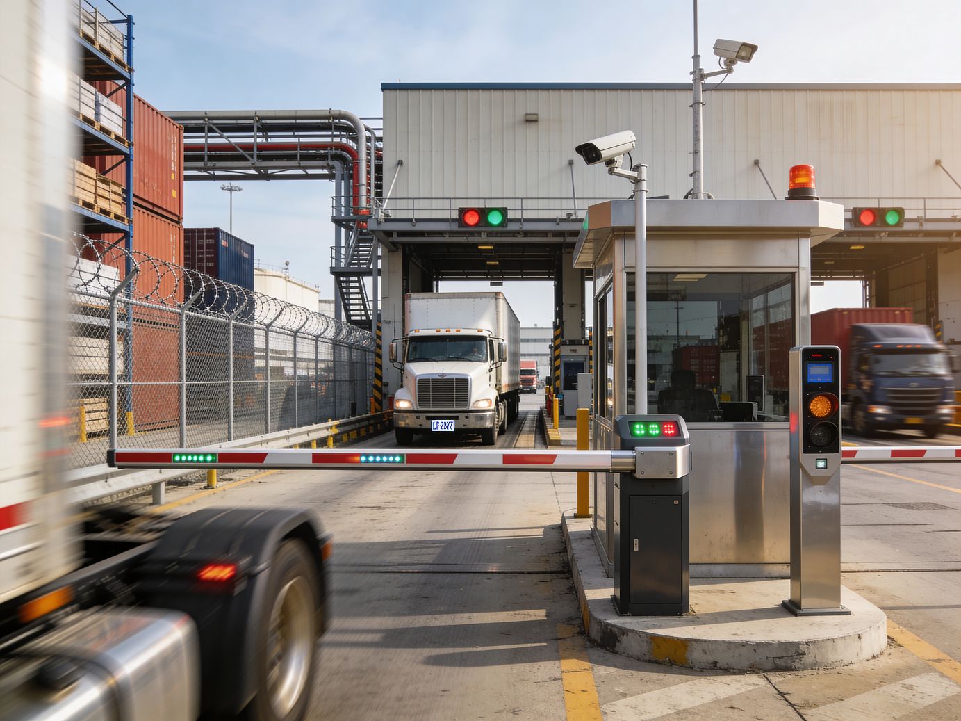 automatic barrier gate system business center entrance